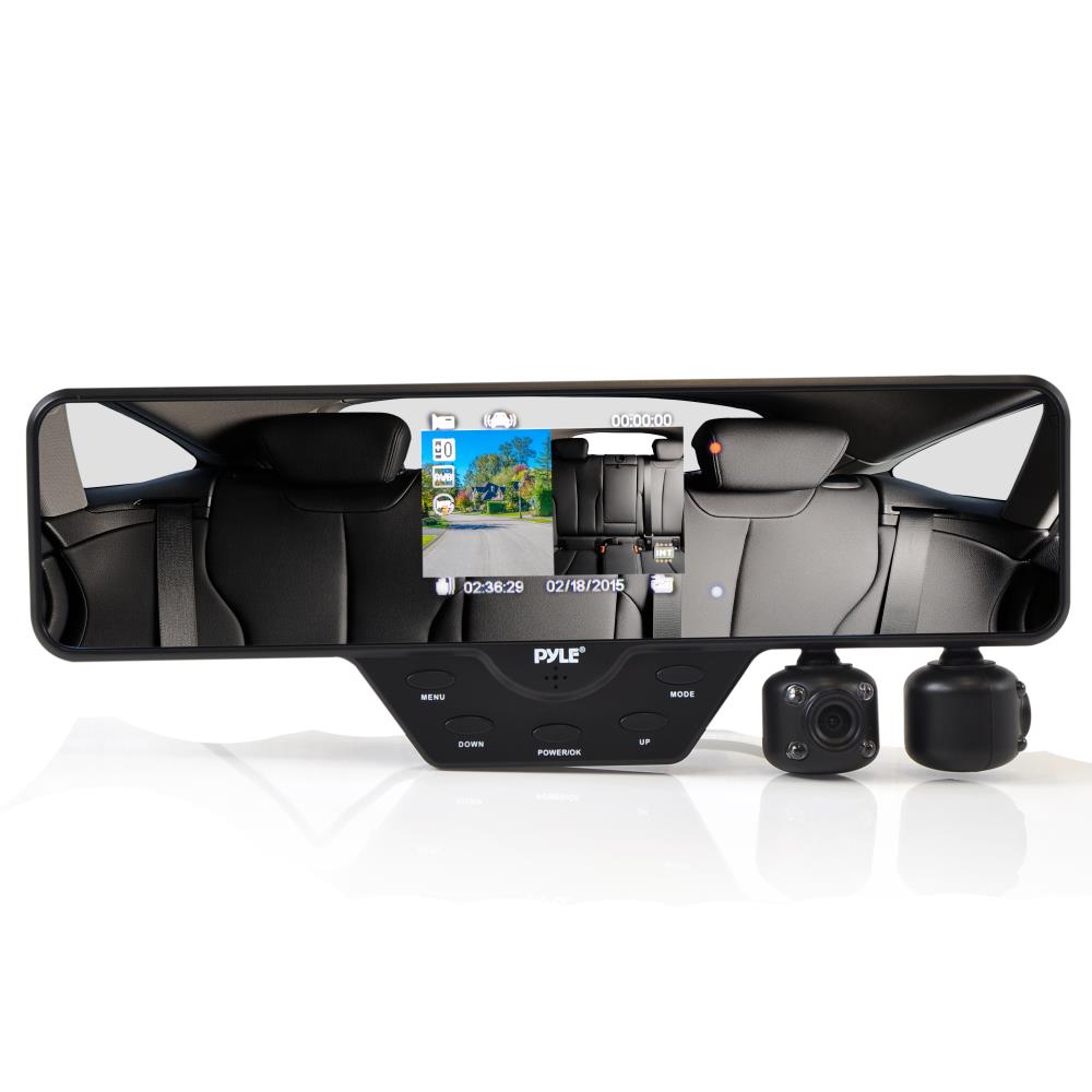 Pyle DVR Dash Camera with Backup Camera, Connection Cable & USB