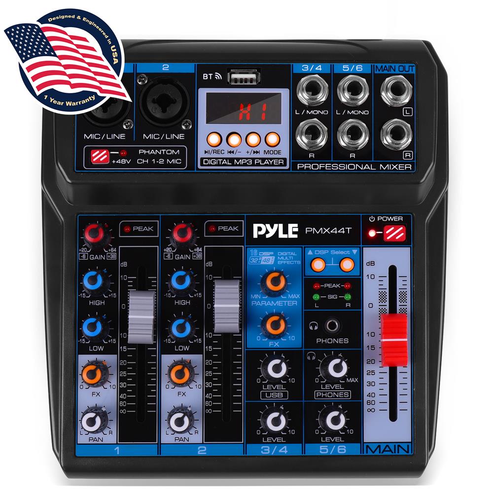 Pyle Ca Pmx44t Musical Instruments Mixers Dj Controllers Sound And Recording Mixers Dj Controllers