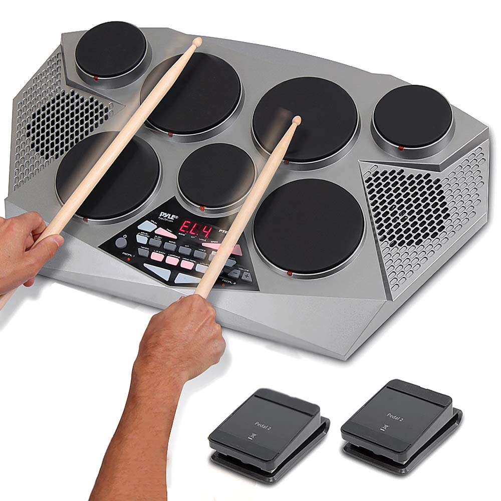 pyle pted06 electronic tabletop drum machine