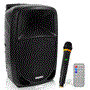 Pyle - CA-PSBT105A , Sound and Recording , PA Loudspeakers - Cabinet Speakers , Bluetooth PA Speaker with Wireless Microphone - Portable Karaoke Speaker System with Built-in Rechargeable Battery, MP3/USB/SD, UHF Wireless Mic (10’’ Subwoofer, 1000 Watt)