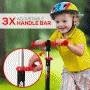 Pyle - HUKS93R , Sports and Outdoors , Kids Toy Scooters , ScootKid 3-Wheel Kids Scooter - Child & Toddler Toy Scooter with Built-in LED Wheel Lights, Storage Box Comfort Seat, Adult Push-Bar Safety Handle (Ages 1-5 Years)