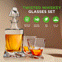 Pyle - NCGD4C981 , Home and Office , Storage - Organization , Home Bar Whiskey Decanter - Whiskey Glass Decanter Aerator Set with Whiskey Glasses, Elegant Decanter Design