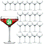 Pyle - NCGLMT68X4 , Kitchen & Cooking , Fridges & Coolers , 6 Sets of Crystal Martini Glass - Ultra Clear, Elegant Crystal-Clear Wine Glass