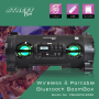 Pyle - PBMSPG130BK , Sports and Outdoors , Portable Speakers - Boom Boxes , Gadgets and Handheld , Portable Speakers - Boom Boxes , Wireless & Portable Bluetooth BoomBox Speaker, High-Powered Rugged & Durable Stereo System, Built-in Rechargeable Battery, MP3/USB/SD, FM Radio, DJ Party Lights