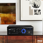 Pyle - PCAU46A.5 , Sound and Recording , Amplifiers - Receivers , Audio Speaker Power Amplifier - Digital Stereo Amp with Headphone Jack, MP3/USB/SD Readers, 2 x 120 Watt