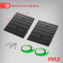 Pyle - PCRMP1DG , On the Road , Protective Storage Covers , 1 Ft. Each Double Pack Rubber Threshold Curved Curb-Side Ramp with Yellow Reflective Lighting Strip and Expansion Screws (Green)