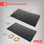 Pyle - PCRMP2DY , On the Road , Protective Storage Covers , 2 Ft. Each Double Pack Rubber Threshold Curved Curb-Side Ramp with Yellow Reflective Lighting Strip and Expansion Screws (Yellow)