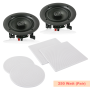 Pyle - PDIC1686 , Sound and Recording , Home Speakers , 8.0" In-Wall / In-Ceiling Speakers, 2-Way Flush Mount Home Speaker Pair, 250 Watt