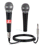 Pyle - PDMIC58X2 , Musical Instruments , Microphones - Headsets , Sound and Recording , Microphones - Headsets , 2 Pcs. Professional Moving Coil Microphone, Dynamic Handheld Mic with 15