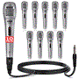 Pyle - PDMIK1X10 , Musical Instruments , Microphones - Headsets , Sound and Recording , Microphones - Headsets , 10 Pcs. Dynamic Microphone, Professional Moving Coil Handheld Mic with 6.5