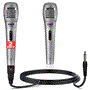 Pyle - PDMIK1X2 , Musical Instruments , Microphones - Headsets , Sound and Recording , Microphones - Headsets , 2 Pcs. Dynamic Microphone, Professional Moving Coil Handheld Mic with 6.5