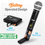 Pyle - pdwm13uh , Musical Instruments , Microphone Systems , Sound and Recording , Microphone Systems , UHF Wireless Microphone System - Handheld Mic & Wireless Transmitter with Universal Plug-and-Play Audio