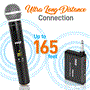 Pyle - pdwm13uh , Musical Instruments , Microphone Systems , Sound and Recording , Microphone Systems , UHF Wireless Microphone System - Handheld Mic & Wireless Transmitter with Universal Plug-and-Play Audio