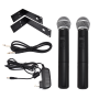 Pyle - PDWM3360 , Musical Instruments , Microphone Systems , Sound and Recording , Microphone Systems , Wireless Microphone System with (2) Handheld Mics, UHF Selectable Frequency, LCD Display, Rack Mountable