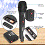 Pyle - PDWM91 , Musical Instruments , Microphone Systems , Sound and Recording , Microphone Systems , Professional VHF Handheld Microphone - Pro Audio Wireless Mic Transmitter System with Adapter Receiver