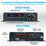 Pyle - PFA560BT , Sound and Recording , Amplifiers - Receivers , Compact 5.1-Channel Bluetooth Amplifier - Hi-Fi AV Audio Amp Receiver with HDMI Output, FM Radio w/ Digital LED Display (100 Watt)