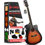 Pyle - PGSTGR007SBD , Musical Instruments , String & Wind Instruments , 41" Full-Size Acoustic Guitar Kit, Cutaway Body with Digital Tuner, and Accessory Kit, (Sunburst Teardrop)