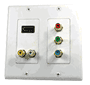 Pyle - PHDMIW6 , Home and Office , Wall Plates - In-Wall Control , HDMI + 2 RCA + 3 RCA Double Wall Plate