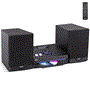 Pyle - PHSKR26 , Sound and Recording , Amplifiers - Receivers , 60W Home Stereo Shelf System - Wireless BT Streaming Stereo System with CD Player, Bluetooth, FM Radio, SD Card, USB Playback, 2-Way Music Crisp-Sound and Remote Control (Black)