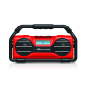 Pyle - PJSR350RD , Sports and Outdoors , Portable Speakers - Boom Boxes , Gadgets and Handheld , Portable Speakers - Boom Boxes , Industrial BoomBoX Rugged Bluetooth Speaker, Heavy-Duty & Splash-Proof Stereo Radio, Portable Wireless Sound System, USB/SD/MP3/FM Radio (Red)