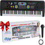 Pyle - PKBRD4112 , Musical Instruments , Drums , Digital Musical Karaoke Keyboard - Portable Electronic Piano Keyboard with Built-in Rechargeable Battery & Wired Microphone (49 Keys)