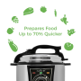 Pyle - PKPRC15 , Kitchen & Cooking , Ovens & Cookers , Electric Pressure Cooker with Adjustable Time Setting, Stainless Steel