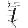 Pyle - PKS75 , Musical Instruments , Mounts - Stands - Holders , Sound and Recording , Mounts - Stands - Holders , Dual Tier Keyboard/Piano Stand with Microphone & Tablet Mount Holders