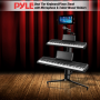 Pyle - PKS75 , Musical Instruments , Mounts - Stands - Holders , Sound and Recording , Mounts - Stands - Holders , Dual Tier Keyboard/Piano Stand with Microphone & Tablet Mount Holders