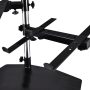 Pyle - PLPTS45 , Musical Instruments , Mounts - Stands - Holders , Sound and Recording , Mounts - Stands - Holders , Laptop, Mixer & Studio Equipment Stand Holder Tabletop Mount, Universal Dual Device Placement, Adjustable