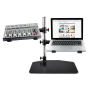 Pyle - PLPTS45 , Musical Instruments , Mounts - Stands - Holders , Sound and Recording , Mounts - Stands - Holders , Laptop, Mixer & Studio Equipment Stand Holder Tabletop Mount, Universal Dual Device Placement, Adjustable