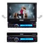 Pyle - PLTD79BT , On the Road , Headunits - Stereo Receivers , 7-inch Bluetooth Headunit Receiver, Built-in Mic for Hands-Free Call Answering, Touch Screen, Multimedia Disc Player, USB/SD Card Readers, AM/FM Radio, AUX Input, Single DIN