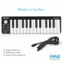 Pyle - pmidikb10 , Sound and Recording , Mixers - DJ Controllers , Compact MIDI Keyboard - USB Digital Piano Controller