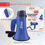 Pyle - PMP21BL , Sound and Recording , Megaphones - Bullhorns , Compact & Portable Megaphone Speaker with Siren Alarm Mode, Battery Operated