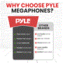 Pyle - PMP42BT , Sound and Recording , Megaphones - Bullhorns , Bluetooth Megaphone - PA Megaphone Speaker with Wired Microphone, Siren Alarm Mode, MP3/USB/SD Readers