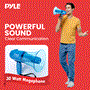 Pyle - PMP79WLTB.5 , Home and Office , Megaphones - Bullhorns , Sound and Recording , Megaphones - Bullhorns , Megaphone Siren Bullhorn Speaker, Portable and Lightweight Automatic Bullhorn For Indoor and Outdoor Use (Transparent Blue)