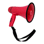 Pyle - PMPRA213RD , Sound and Recording , Megaphones - Bullhorns , Lightweight and Portable Bullhorn Megaphone, Aux (3.5mm) Input for MP3/Music, Automatic Siren, 20-Watt, MIC/TALK (Red)