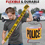 Pyle - PNCCTX12 , On the Road , Safety Barriers , 12 Pieces Safety Yellow Caution Tape Set - 200 Meters Long Tape Roll Suitable for a Wide Range of Applications, Including Roadworks, Events, and Hazardous Areas (Black and Yellow)