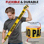 Pyle - PNPCTX12 , On the Road , Safety Barriers , 12 Pieces Safety Yellow Caution Tape Set - 200 Meters Long Tape Roll Suitable for a Wide Range of Applications, Including Roadworks, Events, and Hazardous Areas (Black and Yellow)