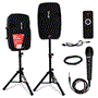 Pyle - PPHP1249KT , Sound and Recording , PA Loudspeakers - Cabinet Speakers , Active + Passive PA Speaker System Kit - Dual Loudspeaker Sound Package, 12