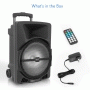 Pyle - PPHP1544B , Sound and Recording , PA Loudspeakers - Cabinet Speakers , Bluetooth Indoor / Outdoor Loudspeaker with Built-in Rechargeable Battery, Flashing Party Lights, MP3/USB Readers, FM Radio (1200 Watt)