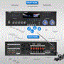 Pyle - PREA90WBT , Sound and Recording , Amplifiers - Receivers , Stereo Bluetooth Home Theater Amplifier - Built-in Cooling Fan with & Radio Antenna, BT/FM/Optical/Coaxial/HDMI & Dual 10 Band EQ, 1600 Watts