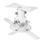 Pyle - PRJCM6 , Musical Instruments , Mounts - Stands - Holders , Sound and Recording , Mounts - Stands - Holders , Universal Projector Ceiling Mount Bracket with Rotation & Tilt Adjustments Assembled & Quick Release Mechanism (White)