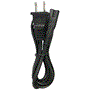 Pyle - PRTPPHP1233BPC , Parts , Wireless BT Streaming PA Karaoke Speaker 2-Prong Power Cord - Replacement Parts for Model Numbers: PPHP1033B and PPHP1233B