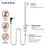 Pyle - PRTPWIRBBQ9010 , Parts , BBQ Thermometer Probe - Replacement Temperature Probes for NutriChef Model: PWIRBBQ90