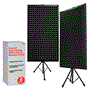 Pyle - PSIP24X2.5 , Sound and Recording , Sound Isolation - Dampening , 2 Pcs. Sound Absorbing Wall Panel Studio Foam - Acoustic Isolation & Dampening Wedge with Stand