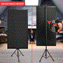 Pyle - PSIP24X2.5 , Sound and Recording , Sound Isolation - Dampening , 2 Pcs. Sound Absorbing Wall Panel Studio Foam - Acoustic Isolation & Dampening Wedge with Stand