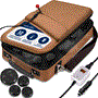 Pyle - PSLMSGST40 , Health and Fitness , Therapeutic , Hot Stone Massage Kit - Portable Heated Rock Therapy System with Digital Temperature Controller, Includes (12) Massaging Stones