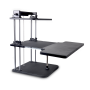 Pyle - PSTNDDSK36 , Musical Instruments , Mounts - Stands - Holders , Sound and Recording , Mounts - Stands - Holders , Siting/Standing Adjustable Workstation - Universal Computer/Laptop Desk Stand (2 Adjustable Shelf Trays)