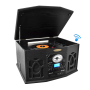 Pyle - PTCDS7UBTB , Musical Instruments , Turntables - Phonographs , Sound and Recording , Turntables - Phonographs , Vintage Classic-Style Bluetooth Turntable Record Player with Vinyl-to-MP3 Recording Ability, CD Player, AM/FM Radio