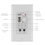 Pyle - PWA25WIFIBT , Sound and Recording , Amplifiers - Receivers , In-Wall Wi-Fi Wireless Audio Control - Bluetooth Wall Plate Switch Receiver, Aux (3.5mm) Input